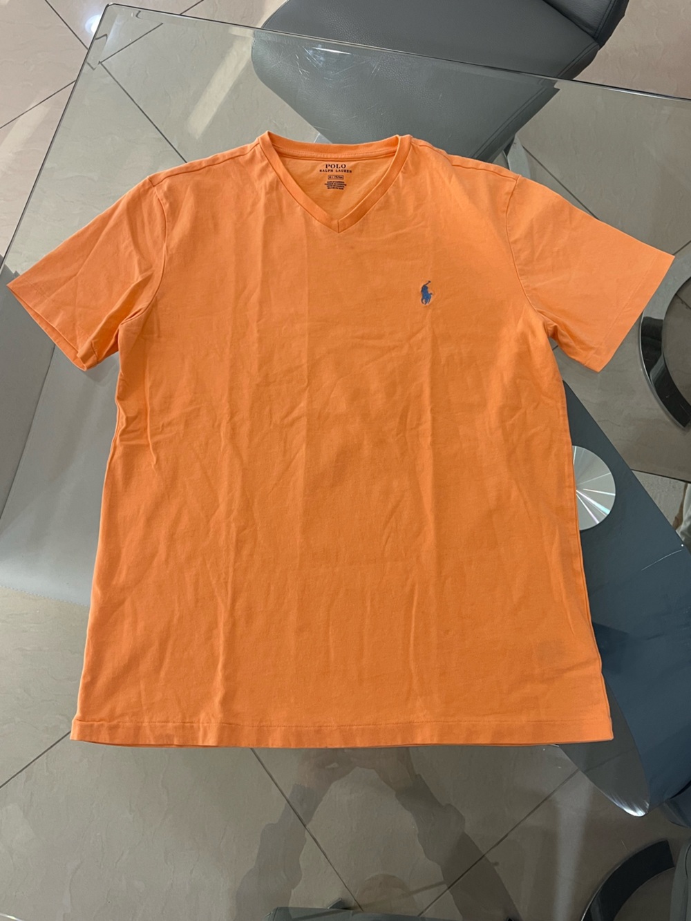 Orange Polo Ralph Lauren V-Neck men’s T-Shirt size medium
